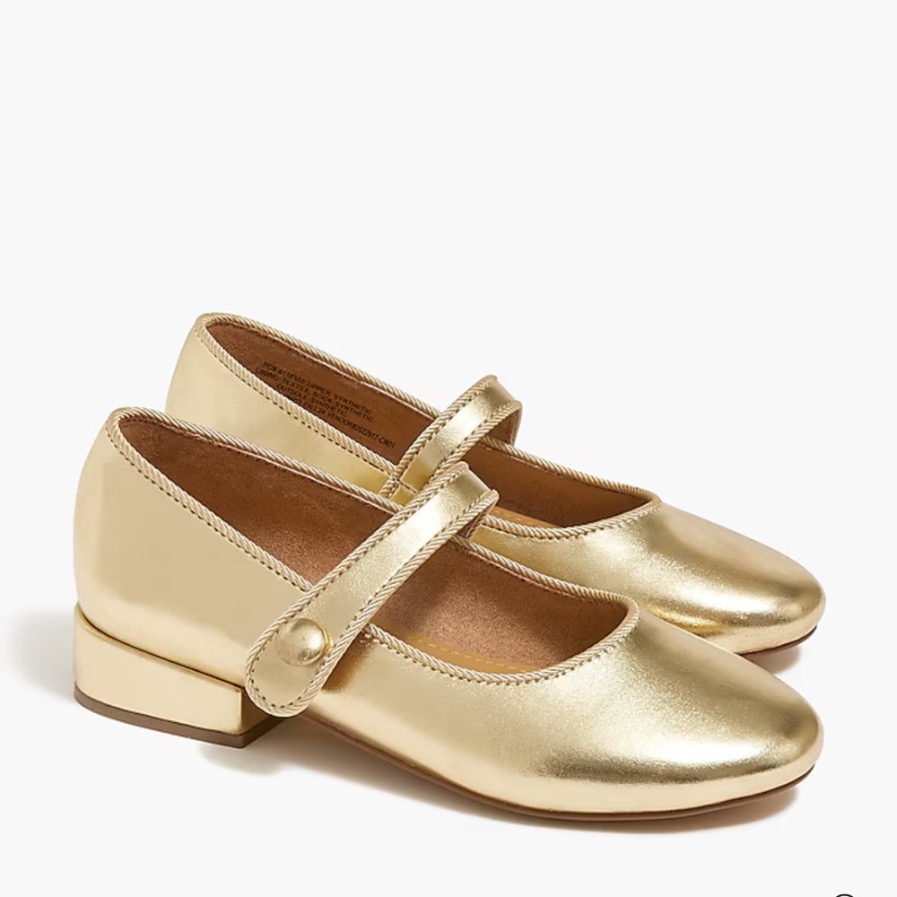 Crewcuts Gold Mary Jane Dress Shoes